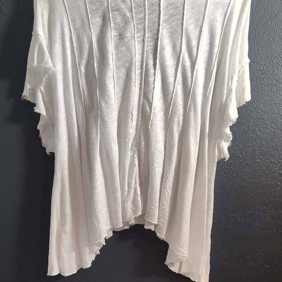We The Free Cream Gauzy Tie-Front Boho Tunic - Picture 5 of 6